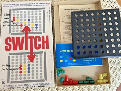 Vtg Switch Solitaire Puzzle Game Makers Hi-Q International Games Canada Original - Image 1 of 4