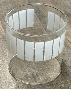 Coleman Lantern Picket Fence Globe Pyrex Use On 288 286 285 282 White Logo USA - Picture 1 of 7