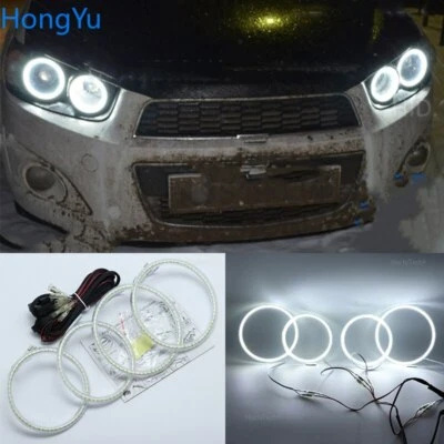 SMD led Angel Eyes Halo Ring Headlight For Chevrolet AVEO Sonic T300 2011-2014 - Image 1 of 4