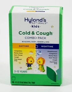 Hylands Kids COLD & COUGH combo 4oz NIGHTTIME & DAYTIME natural Liquid 01/2026 - Picture 1 of 2