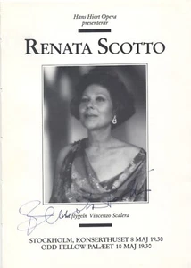 Soprano RENATA SCOTTO & Pianist VINCENZO SCALERA Hand Signed Program - Picture 1 of 4