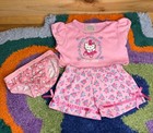 Vintage Hello Kitty Build A Bear Pink Ballerina Outfit w Flowers PJ’s, Underwear