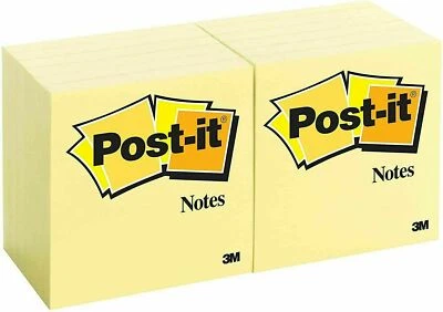 Post-it Notes 654 – Selbstklebende Haftnotizzettel in 76 x 76 mm – 1.200 Blatt - Bild 1 von 4