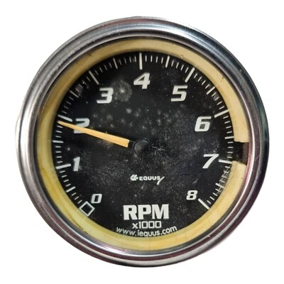 Tacómetro iEquus 8k RPM gris con montaje llanta cromada usado Foto 1 de 4