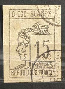 Stamps French colonies Diego Suarez 1890 15c fine used - Picture 1 of 1