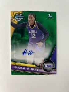 Bowman Chrome U University Mikaylah Williams 1st Auto Green Refractor /99 LSU - Bild 1 von 3