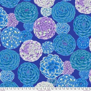 Japonica, Blue - Kaffe Fassett Collective Quilt Fabric 100% Cotton By The Yard - Picture 1 of 3