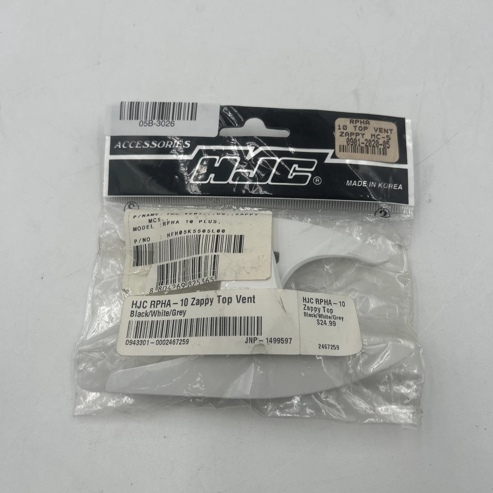 Juego de ventilación superior HJC para casco RPHA-10 Zappy - MC-5 blanco Foto 1 de 3