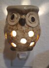 New Rustic Brown Tan Owl Wax Burner Tart Warmer Electric Plug Night Light