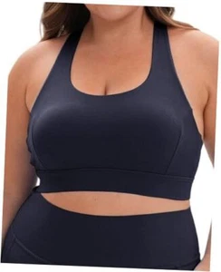 Sports Bras for Women Plus Size Medium Impact Push Up Padded Sport Large Black - Picture 1 of 7