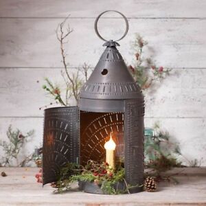 Blacksmith's Kettle Black Finished 27" Tall Lantern with Chisel