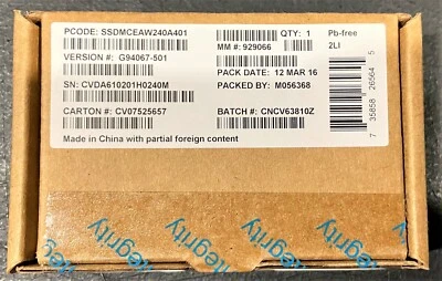 Intel SSDMCEAW240A4 SSD 530 Series 240GB, PCIe Module mSATA 6Gb/s, 20nm OPEN  - Image 1 of 2