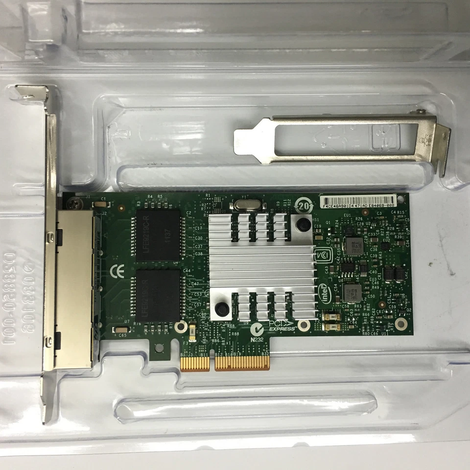 IBM 49Y4242 49Y4241 Intel I340-T4 Quad Port Ethernet Gigabit PCI Network Adapter - Image 1 of 4