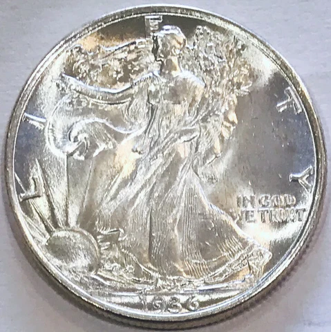 ⭐️1936 WALKING LIBERTY⭐️PHENOMENAL EXAMPLE⭐️GEMBU+++⭐️FRESH FROM BANK ROLL⭐️ Cover