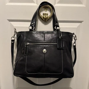 Coach Laura Large Designer Logo Tote Luxury Leather Bag 14887 - Picture 1 of 18