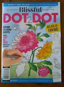 Adult Blissful Dot 2 to Dot Number Activity Book New Connect the Dots Magazine - Picture 1 of 1