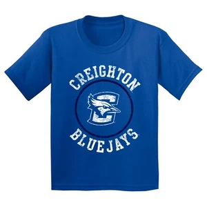 Creighton Bluejays Distressed Circle Logo Youth T-Shirt - Royal - Picture 1 of 7