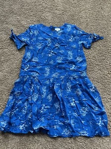 NWT GIRLS GYMBOREE Spring Blue Mermaid Beach Rayon DRESS SIZE 12 - Picture 1 of 2