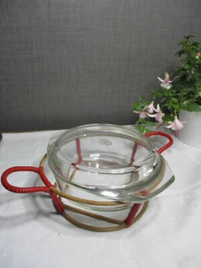 SIMAX Glastopf mit Deckel und Halterung 50er Jahre Klassiker - Bild 1 von 3