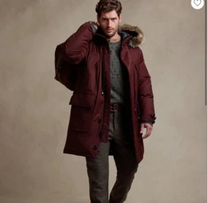 Parka repelente al agua reciclada Banana Republic en Merlot talla grande nueva con etiquetas - Imagen 1 de 5