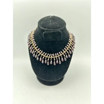 Винтажная бахрома Avon гранат и светлый аметист искусственный жемчуг 16 дюймов - Изображение 1 из 4