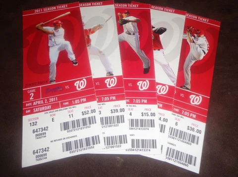 WASHINGTON NATIONALS~2011 TICKET STUB PICK A DATE Cover