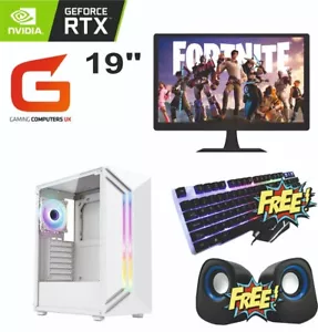 GAMING PC COMPUTER intel i5 16GB GB 240 GB SSD 1TB 4GB NVIDIA 1650 19" SCREEN - Picture 1 of 2