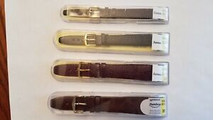 HIRSCH RAINBOW Genuine LEATHER BROWN or BLACK Watch Bands NOS MANY SIZES