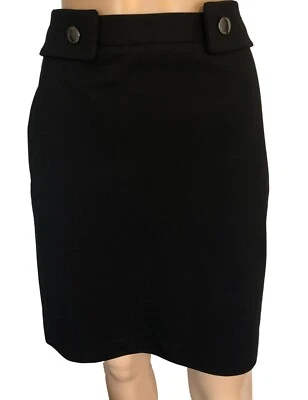 Falda Adrienne Vittadini Negra 8 Nueva Sin Etiquetas Clásica Ponte Tejida Lápiz Recto Carrera Foto 1 de 4