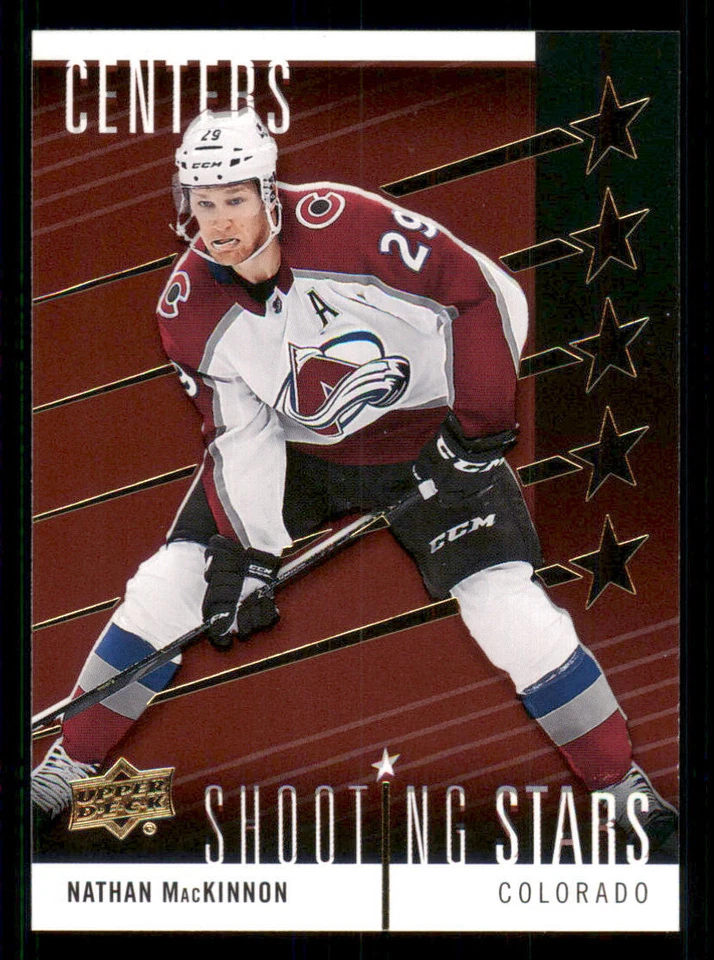 2019-20 Upper Deck Shooting Stars Centers Red #SSC5 Nathan MacKinnon - Image 1 of 2