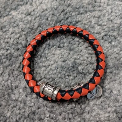 AUTÊNTICA PULSEIRA CHARME ENVOLTÓRIO DE COURO VINTAGE 66 ALEX AND ANI DETROIT TIGERS MLB - Imagem 1 de 3