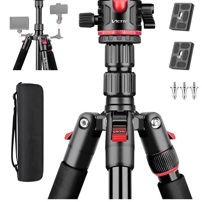 78" Lightweight Aluminum Travel Tripod & Monopod for DSLR & Spotting Scopes - Image 1 of 4