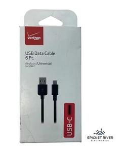 NEW - Verizon 6FT USB-A a USB-C cavo dati USB 2.0 - Foto 1 di 2