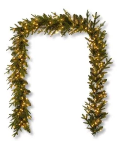 Seasonal Dandan Pine 9' Pre-Lit Warm LED Mixed PVC Garland with 560 Tips - Picture 1 of 1