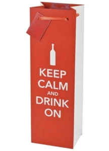 Nice Gift Bag Keep Calm And Drink On Wine Bag -2 Pack - Picture 1 of 1