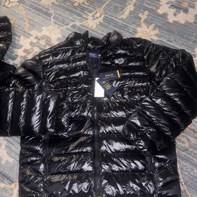 Polo Ralph Lauren Performance Black Pony Puffer Jacket Men's  Large New $268 - Image 1 of 4