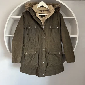 Damenparka BARBOUR CARRIBENA gewachst olivgrün UK 12 / US 8 - Bild 1 von 12