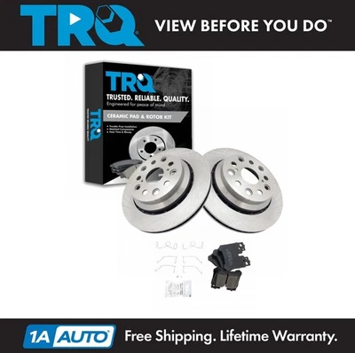 Kit de pastillas de freno trasero y rotor TRQ rotor de freno para Lexus LS460 2007-2017 Foto 1 de 4