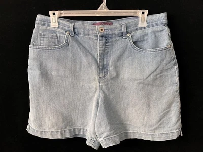 Pantalón Corto Vaquero Gloria Vanderbilt Talla 16 Azul 6" Entrepierna 4 Bolsillos Cuentas Foto 1 de 4