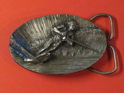 1979 Bergamot Brass Works Belt Buckle  - Water Skier (S-85) - Image 1 of 4