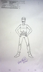 X-Men The Animated Series 1994 Production SIGNED LARRY HOUSTON Model Cel Copy - Picture 1 of 2