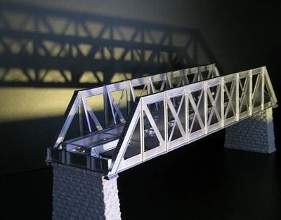 Precision Brass O-Scale 1:48 Brass Pony Truss-Bridge Messing-Brucke "Silver" NEW - Image 1 of 4