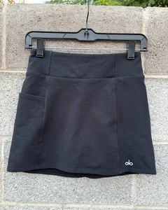 Alo Yoga Airbrush High-Waist Tennis Skort schwarz Gr. XXSmall (xxs) trendy süß - Bild 1 von 11