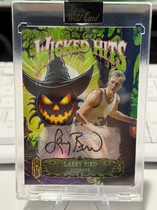 Wild Card 2025 - Larry Bird autógrafo VERDADERO 1/1 Wicked Hits RARO lámina arco iris 💫 - Imagen 1 de 2