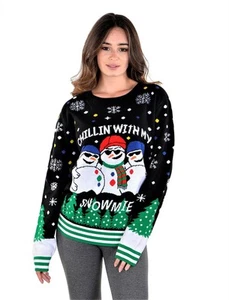 SOCAL LOOK Youth Festive Ugly Christmas Sweater-Funny Holiday Pullover for Teens - Picture 1 of 8