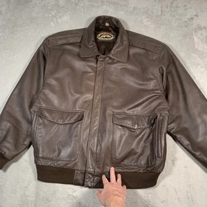 Orvis Lederjacke Herren XL braun Fliegenfischen Schulen Bomber Highwayman lachs - Bild 1 von 19