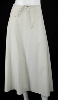 Saia PETER COHEN pergaminho branco algodão cordão cintura linha A completa M - Imagem 1 de 4