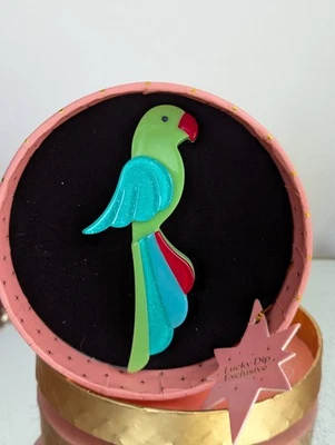 Erstwilder Chiquita Parrot Resin Brooch  NWT LD Exclusive 2025 - Image 1 of 4