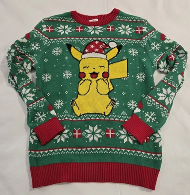 Nuevo sin etiquetas Suéter de Navidad Pokemon con Pikachu Niño XL (14-16) Foto 1 de 4