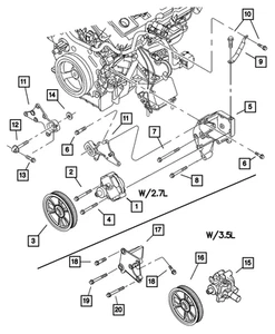 Genuine Mopar Power Steering Pump 4782207AF - Picture 1 of 1